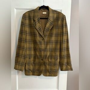 Women’s J. Crew Wool/Cashmere Blend Houndstooth Blazer Size Medium